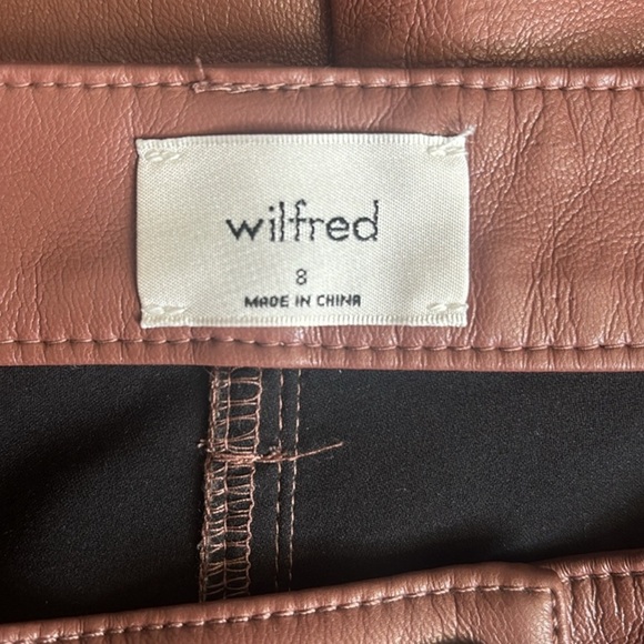 Wilfred The Melina Vegan Leather Pant in Cognac - Picture 6 of 7